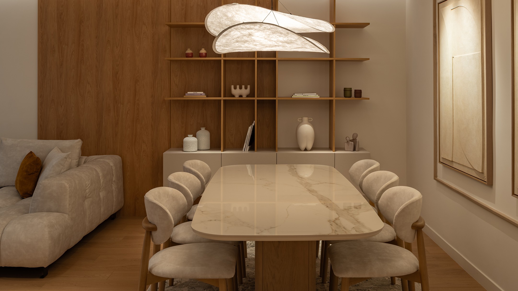 The Art of Quiet Living - warm minimal residence renovation in Palaio Faliro, Athens by Aether Interior Design.